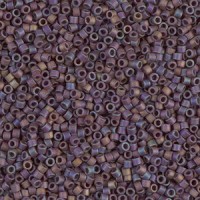 Miyuki delica beads 15/0 - Matted opaque brown ab DBS-884